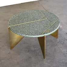 Load image into Gallery viewer, Green concrete terrazzo coffee table 60cm