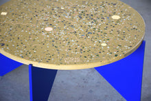 Load image into Gallery viewer, Ocher yellow concrete terrazzo table 60cm