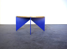 Load image into Gallery viewer, Ocher yellow concrete terrazzo table 60cm