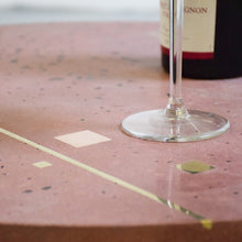 Load image into Gallery viewer, Pink concrete inlay-terrazzo coffee table 60cm