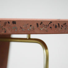 Load image into Gallery viewer, Copper and red copper inlay-terrazzo concrete coffee table 75cm