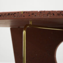 Load image into Gallery viewer, Copper and red copper inlay-terrazzo concrete coffee table 75cm