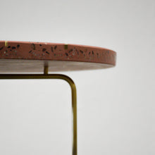 Load image into Gallery viewer, Copper and red copper inlay-terrazzo concrete coffee table 75cm
