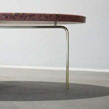 Load image into Gallery viewer, Copper and red copper inlay-terrazzo concrete coffee table 75cm