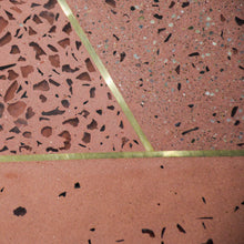 Load image into Gallery viewer, Copper and red copper inlay-terrazzo concrete coffee table 75cm