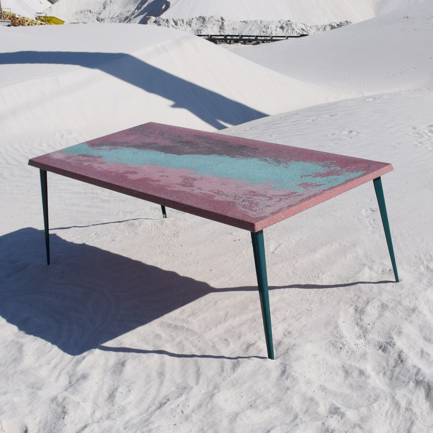 Concrete dining table for 8, 210 x 100 cm | No. 0005